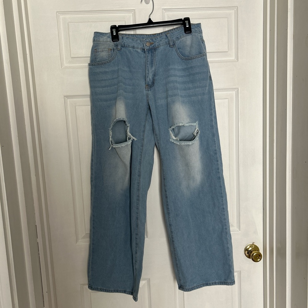 SHEIN Light Blue Relaxed Men's Jeans